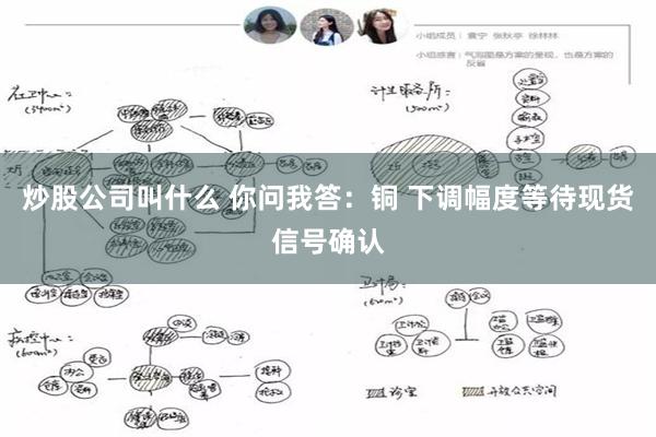 炒股公司叫什么 你问我答：铜 下调幅度等待现货信号确认