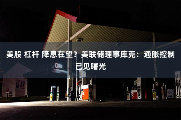 美股 杠杆 降息在望？美联储理事库克：通胀控制已见曙光