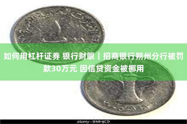 如何用杠杆证券 银行财眼｜招商银行朔州分行被罚款30万元 因信贷资金被挪用