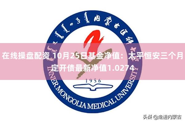 在线操盘配资 10月25日基金净值：太平恒安三个月定开债最新净值1.0274