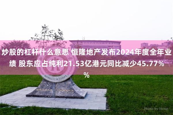 炒股的杠杆什么意思 恒隆地产发布2024年度全年业绩 股东应占纯利21.53亿港元同比减少45.77%