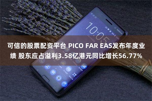 可信的股票配资平台 PICO FAR EAS发布年度业绩 股东应占溢利3.58亿港元同比增长56.77%